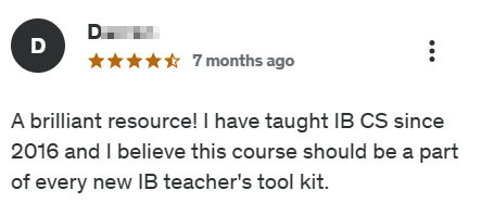 screenshot of a teacher review