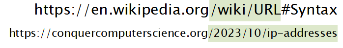Some URL path examples